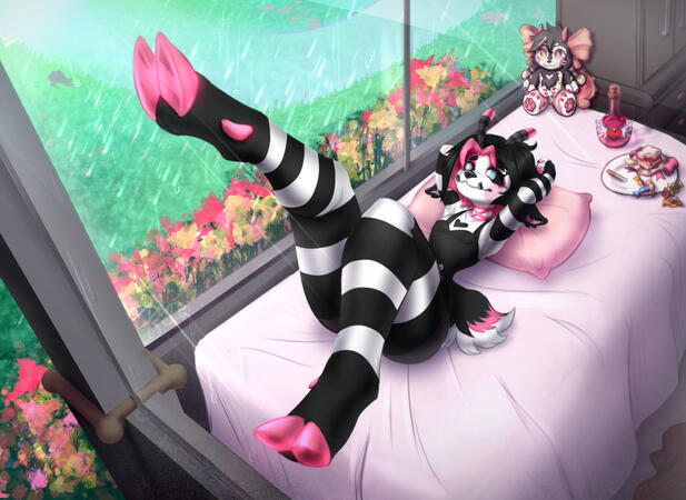 Looking out at the rain